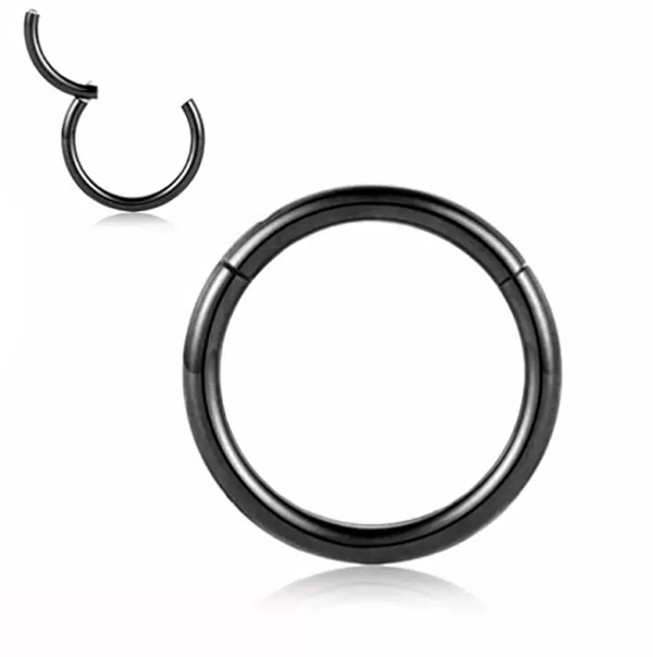 Piercing do ucha Helix a nosa - krúžok čierny