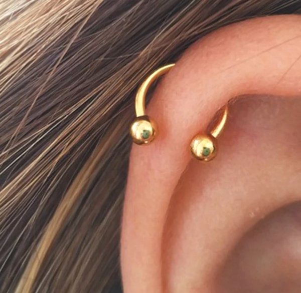 Piercing Polkruh s guličkami do ucha - Helix, nosa - Septum - Image 2