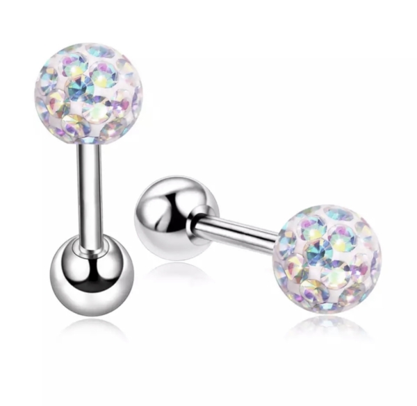 Náušnica do ucha Cartilage, AB Swarovski kamienky