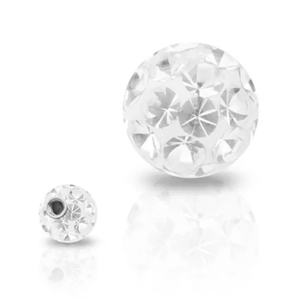 Piercing do ucha Industrial so Swarovski guličkami - Image 2