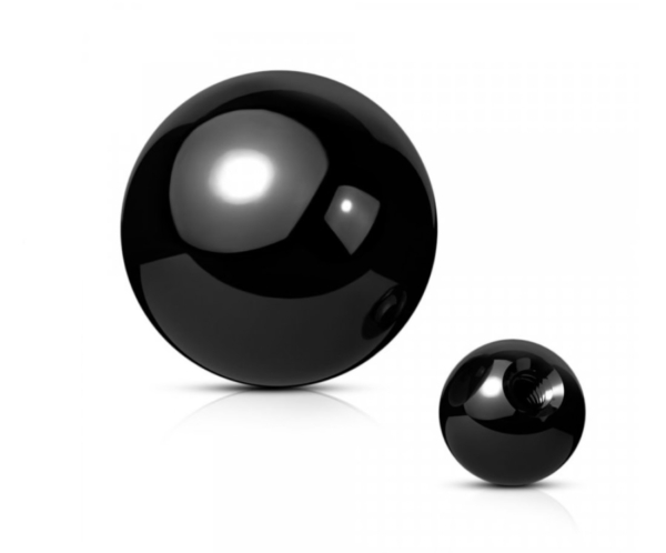 Piercing gulička lesklá čierna1,2mm