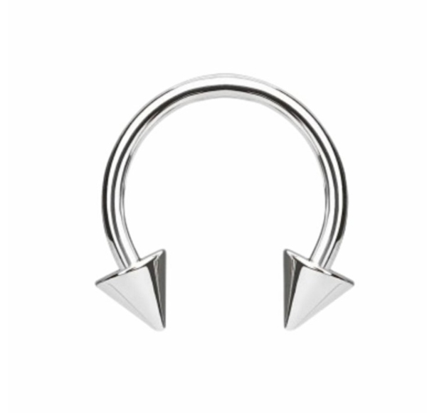 Piercing Polkruh s hrotmi do ucha – Helix, nosa – Septum