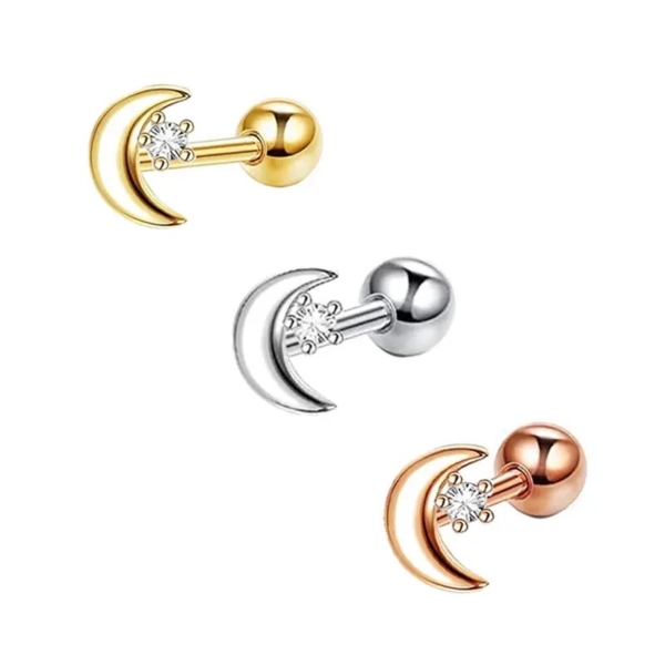 Piercing do ucha Mesiac - Helix, Tragus, Conch, Flat